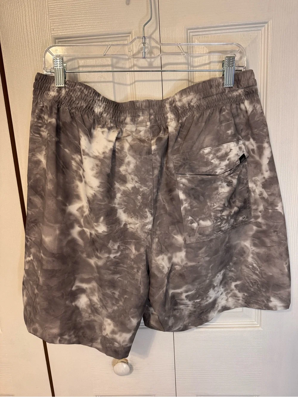 Vans Men’s Gray & White Tie-Dye Swim/Day Shorts Size XL